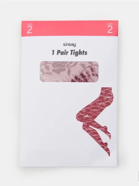 Колготки з візерунком буряковий