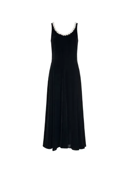 Rochie maxi Maria Mcmanus cu perle negru