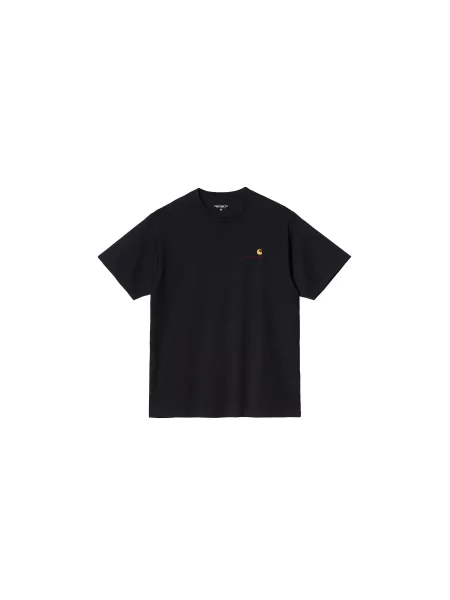 Carhartt WIP S/S American Script T-Shirt Black Mężczyźni Koszulki Carhartt WIP Size: M czarny