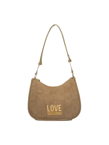 Torebka hobo Love Moschino beżowa