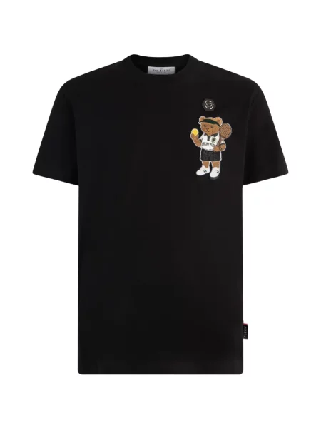 Tricou Philipp Plein cu decolteu rotund negru