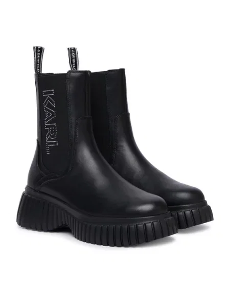 Polokozačky KARL LAGERFELD černé