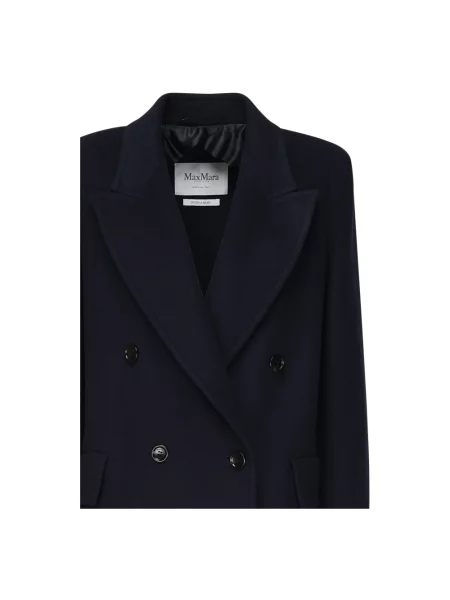 Płaszcz Max Mara wełniany niebieski