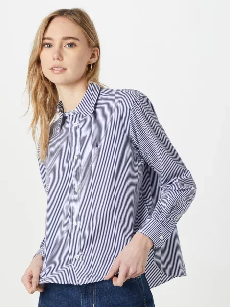 Polo Ralph Lauren Blúzka tmavomodrá biela