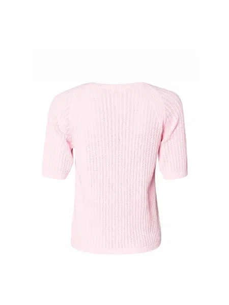 Dzianinowy sweter Lind różowy