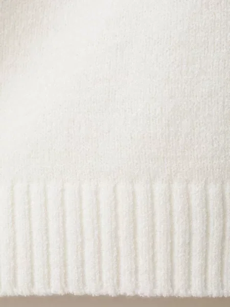 Sweter z dzianiny z odkrytym ramieniem Teen S MANGO TEEN biały