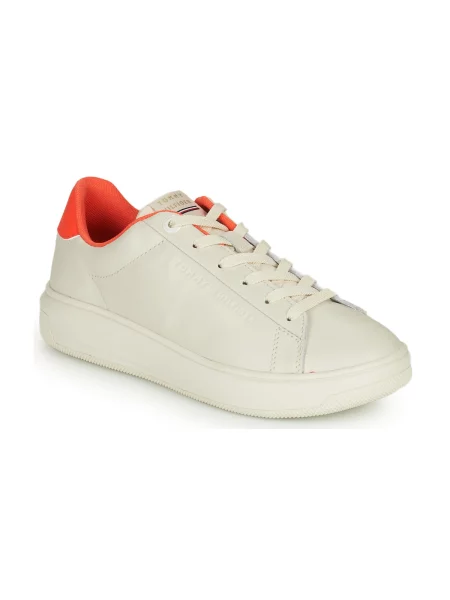 Usnjene superge Tommy Hilfiger bela