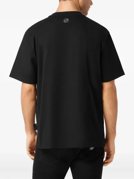 Tricou Philipp Plein cu broderie teddy negru