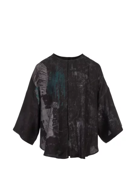 Tricou Y's cu imagine cu decolteu rotund negru