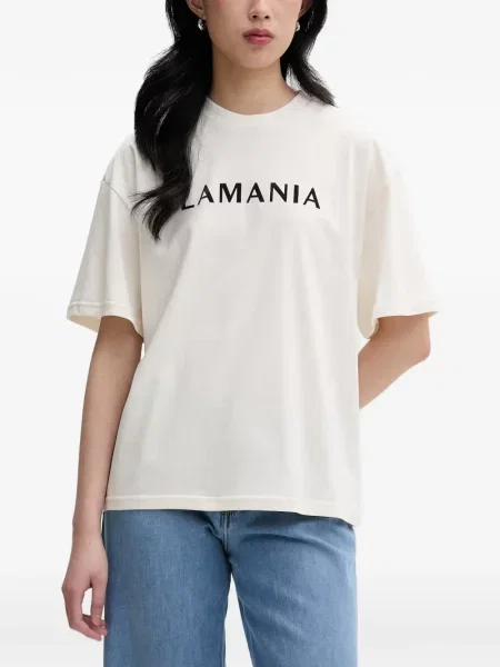 Tricou La Mania cu imagine alb