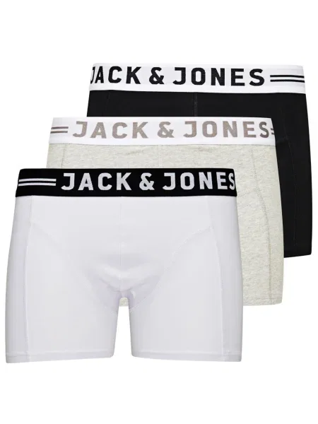 JACK & JONES Boxeri Sense gri amestecat / negru alb