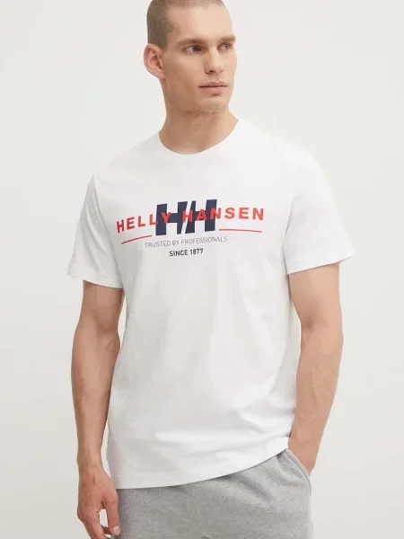 Тениска Helly Hansen с десен бяло