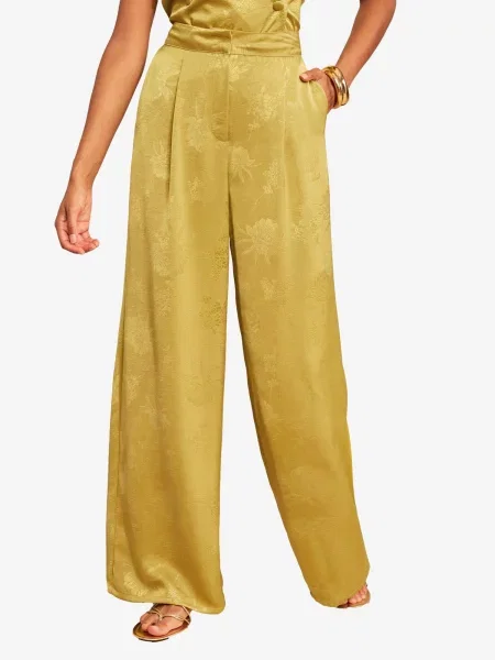 Love & roses Pantaloni cutați muștar / deschis galben