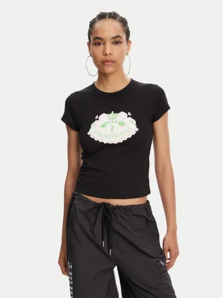 Juicy Couture Tricou Hibiscus negru