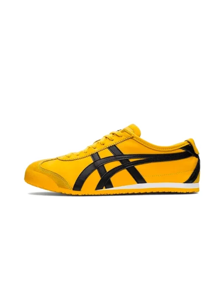 Sneakersy Onitsuka Tiger skórzane w tygrysie prążki żółte