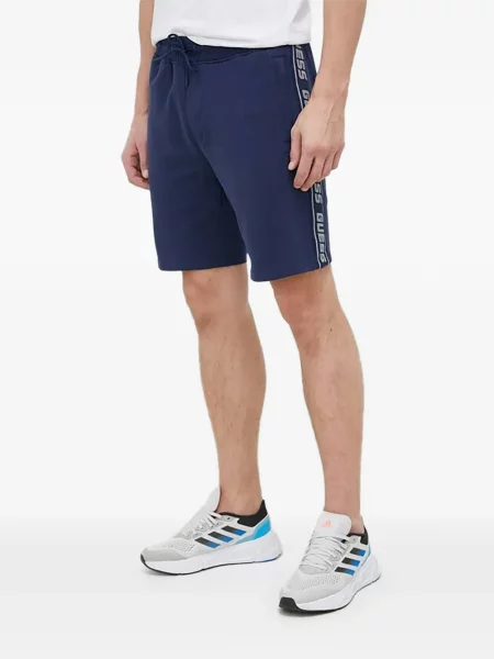 Pantaloni scurți Guess cu cordon albastru
