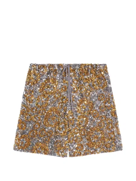 Pantaloni scurți Dries Van Noten cu paiete