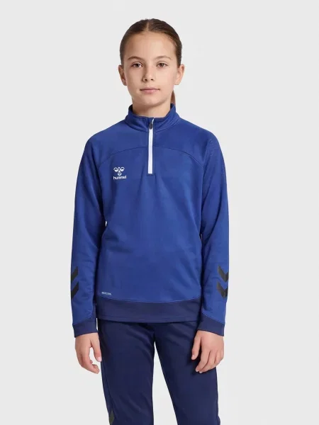 Bluza dresowa z półzamkiem Hummel Lead niebieska