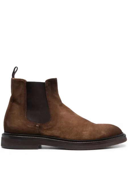 Botine Officine Creative din piele slip-on maro