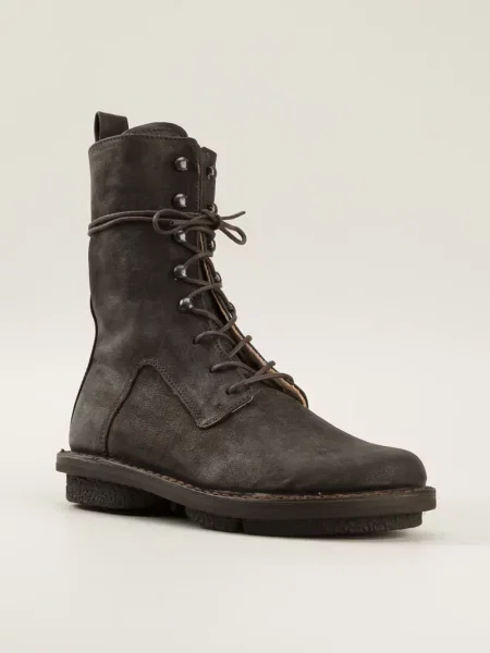 Botine Trippen cu șireturi din dantelă negru