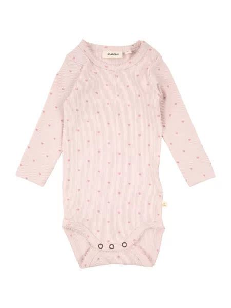 Lil'Atelier Dječji bodi NBFGAGO sivkasto mauve / pastelno ljubičasta