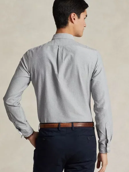 Πουκάμισο Polo Ralph Lauren ανδρικό γκρι