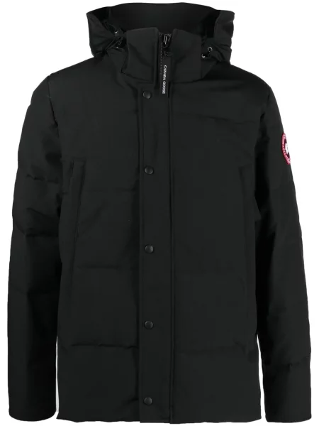 Palton Canada Goose cu glugă negru