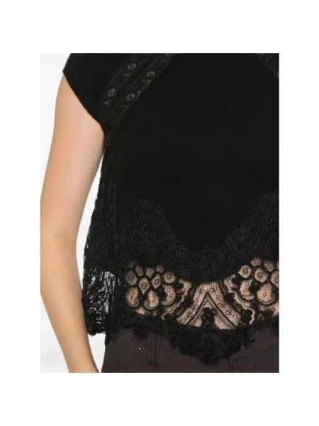 Top Ermanno Scervino z kaszmiru czarny