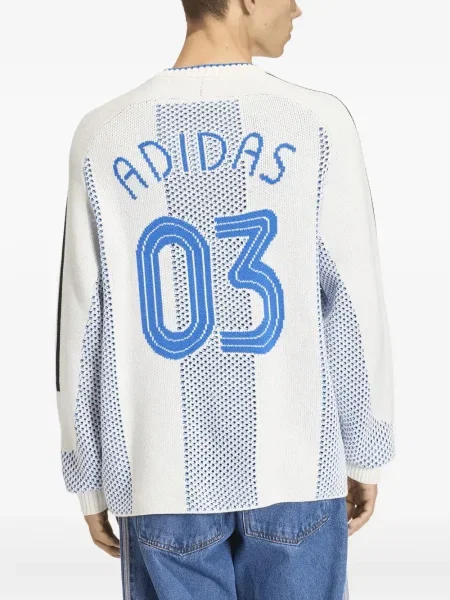 Pantaloni Adidas cu autograf alb