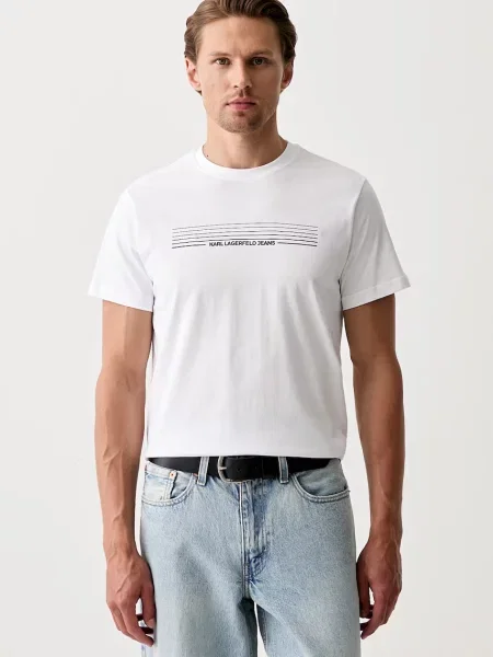 Karl Lagerfeld Jeans tričko pánske biela