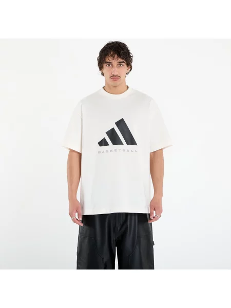 Tricou adidas Basketball T-Shirt Chalk White L alb