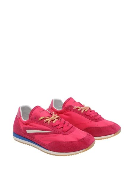 Sneakerși D.a.t.e. din piele de căprioară cu vârf rotund roz