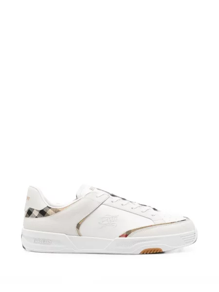 Sneakerși Burberry în carouri alb