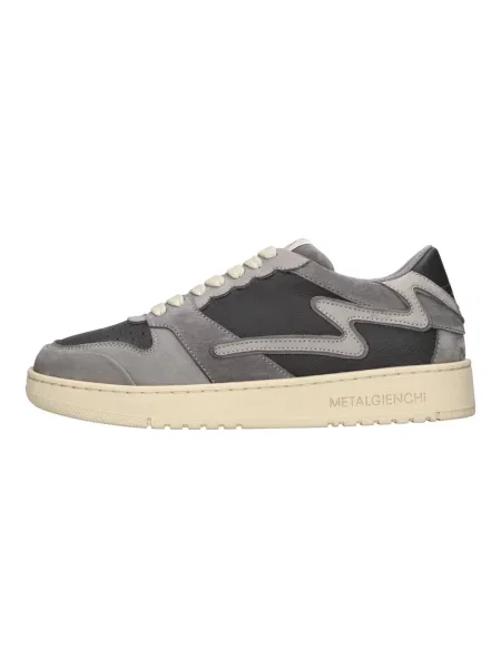 Sneakersy Metal Gienchi skórzane szare