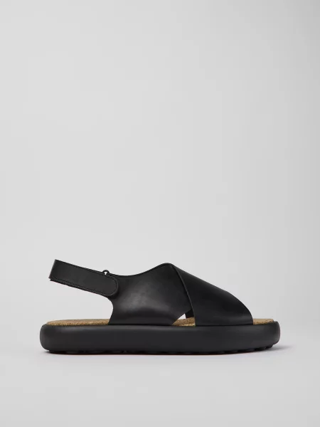 Шкіряні Сандалії Camper Pelotas Flota чорний