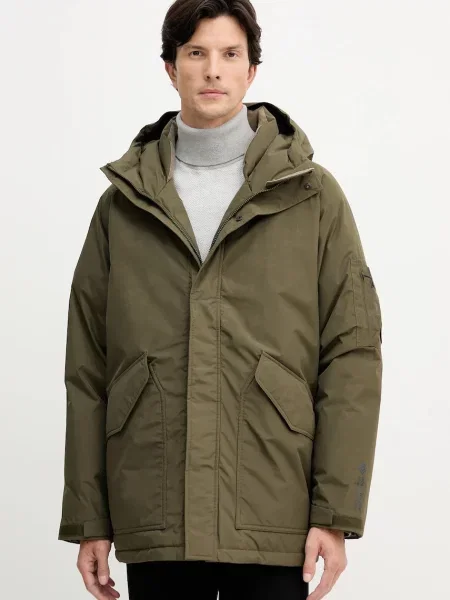 Пухено яке Tommy Hilfiger зимен модел зелено