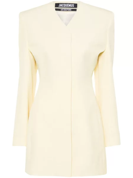 Mała mały sukienka mini Jacquemus garniturowa żółta