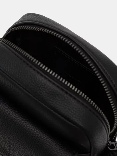 Válltáska Calvin Klein Webbing Strap Slim Reporter fekete