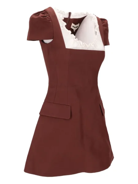 Rochie mini Shushu/tong scurtă de costum maro