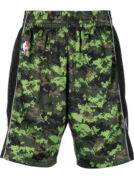Pantaloni scurți Mitchell & Ness cu imagine cu model camuflaj verde