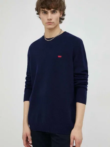 Levi's pulover de lana barbati marin albastru