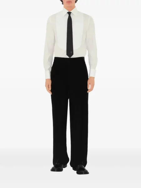 Pantaloni Burberry de catifea negru