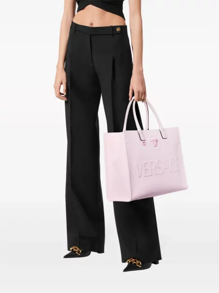 Geantă shopper Versace roz