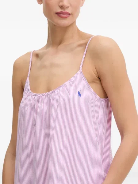 Opasan prugasta polo majica Polo Ralph Lauren veze ružičasta