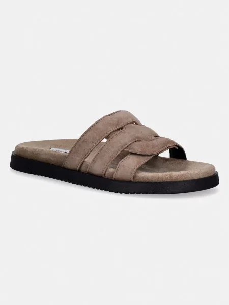 Steve Madden papuci din piele întoarsă Mosy maro
