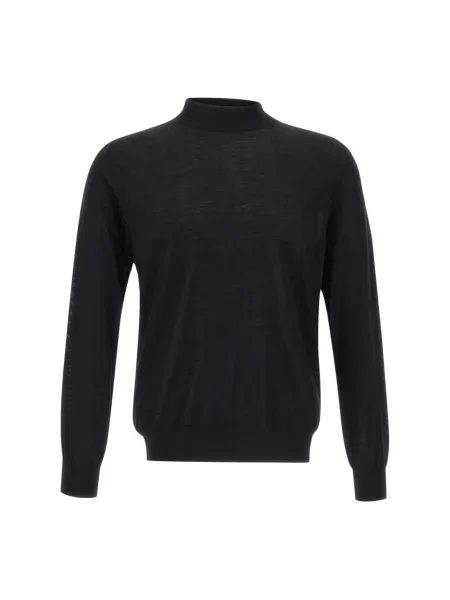 Sweter Kangra wełniany czarny