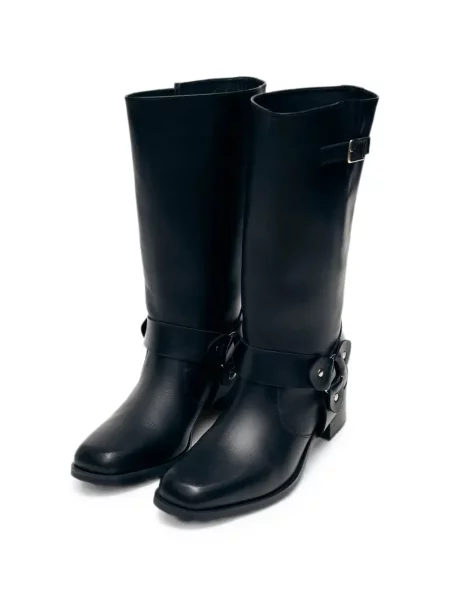 Botine Alohas cu cataramă negru