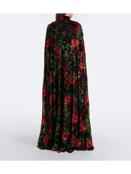 Rochie Rodarte de catifea cu model floral