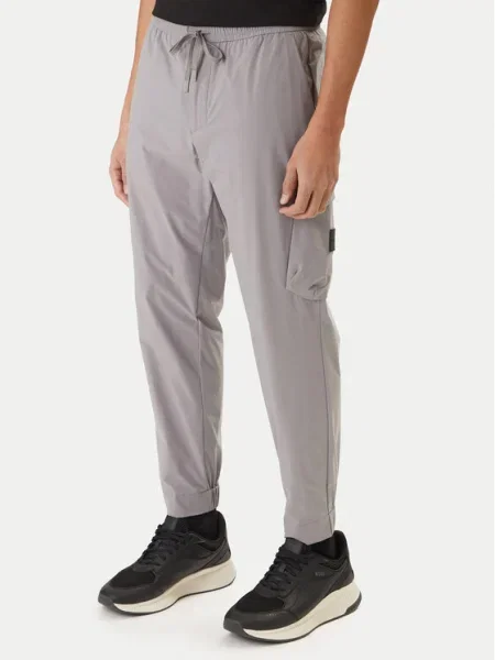 BOSS Pantaloni din T_Urbanex-Cargolight Tapered Fit gri