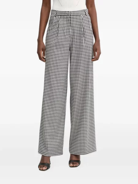 Pantaloni Morgan în carouri negru